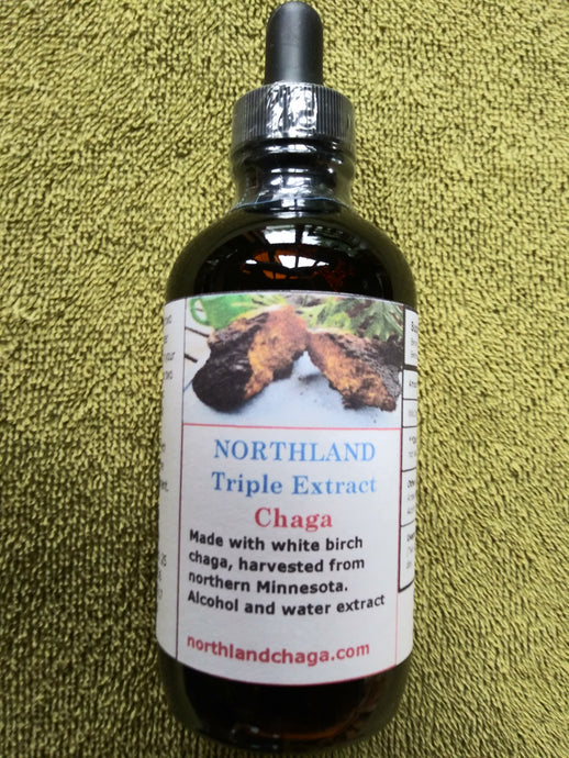 Four 4oz. -  Chaga Triple Extract Tincture - 190 Proof Alcohol Extraction - 160 day supply !!! We have added a third extraction to make this product even better !!!