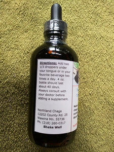 Chaga Triple Extract Tincture - 190 Proof Alcohol Extraction - 40 day supply !!! We have added a third extraction to make this product even better !!!